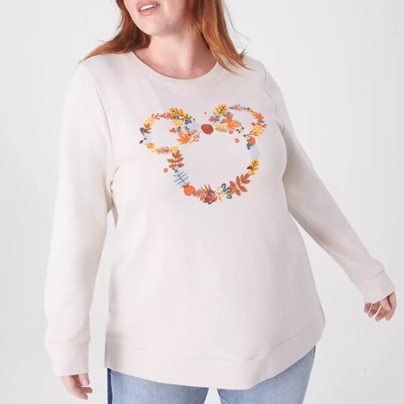 Disney Tops - DISNEY NWT Plus Size 14/16 Disney Mickey Mouse Women’s Sweatshirt Fall Leaves